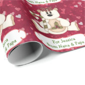 Liefde Beer kleinkind speciaal kerstmis Cadeaupapier (Rol Hoek)