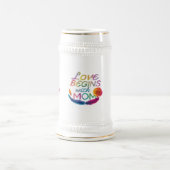 Liefde Begint Met Mama" - 22 oz Stein Design Bierpul (Center)