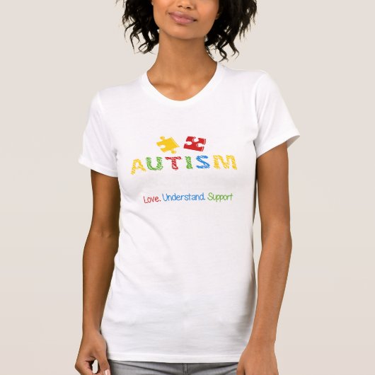 Liefde begrijpt het Autisme Bewust van de Steun T-shirt (Voorkant)