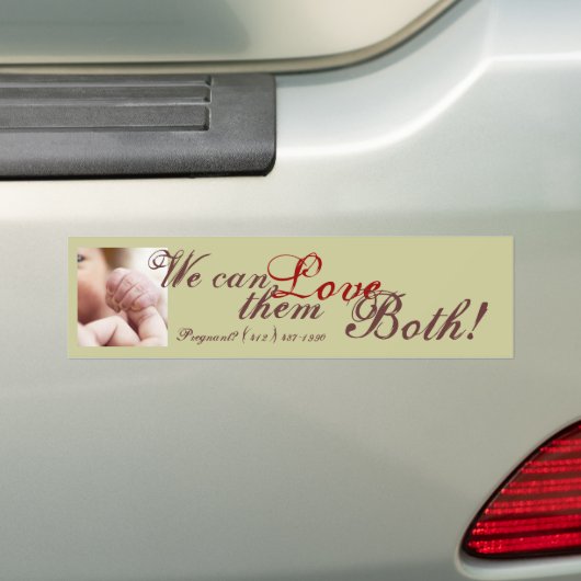Liefde Beide Bumpersticker (Op auto)