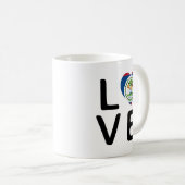 Liefde - Belize vlag Koffiemok (Voorkant rechts)
