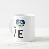 Liefde - Belize vlag Koffiemok (Voorkant links)