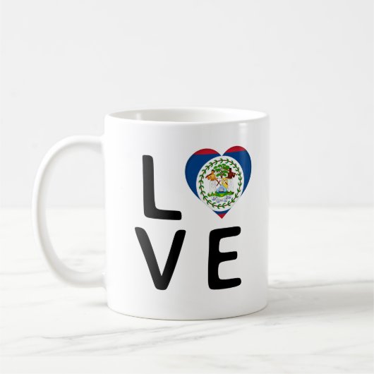 Liefde - Belize vlag Koffiemok (Links)