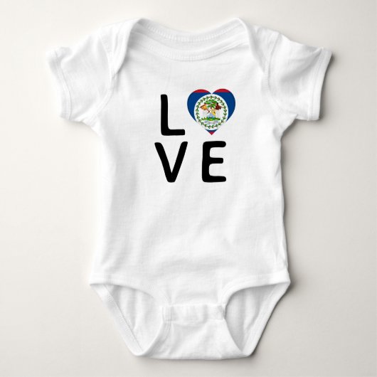 Liefde - Belize vlag Romper (Voorkant)