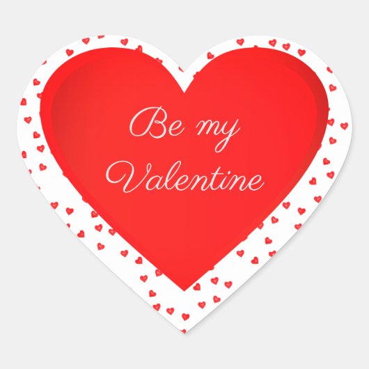 Liefde ben mijn Valentijn Red Hart Sticker (Voorkant)