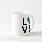 Liefde - Benin Flag Koffiemok (Voorkant rechts)