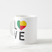 Liefde - Benin Flag Koffiemok (Voorkant links)