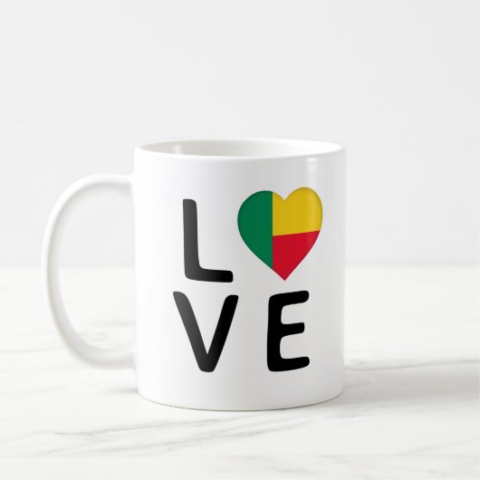 Liefde - Benin Flag Koffiemok (Links)