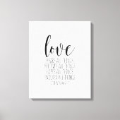 Liefde Beren, 1 corinthians 13:7 Canvas Afdruk (Voorkant)