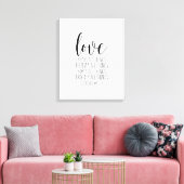 Liefde Beren, 1 corinthians 13:7 Canvas Afdruk (Insitu (Woonkamer))
