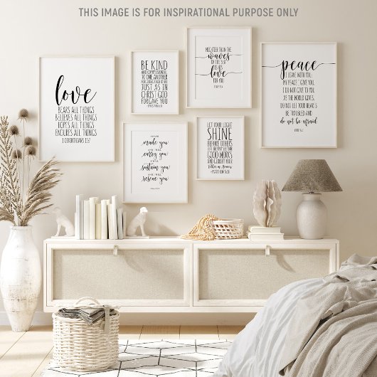 Liefde Beren, 1 corinthians 13:7 Poster