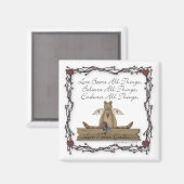 Liefde Beren Alle dingen Country Angel Teddy Bear Magneet (Voorkant / Achterkant)