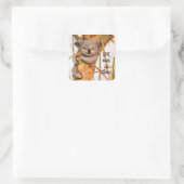 Liefde Beren Alle dingen Vierkante Sticker (Tas)