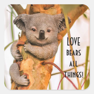 Liefde Beren Alle dingen Vierkante Sticker