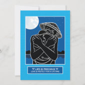 Liefde & bescherm 4_5-inch x7-inch flatcard aankondiging (Voorkant)