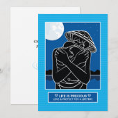 Liefde & bescherm 4_5-inch x7-inch flatcard aankondiging (Voorkant / Achterkant)