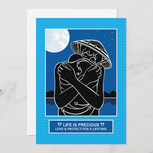 Liefde & bescherm 4_5-inch x7-inch flatcard aankondiging (Voorkant / Achterkant)