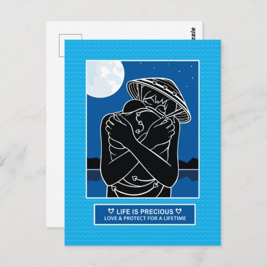 Liefde & bescherm 4_ Briefkaart (Voorkant / Achterkant)