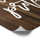 Liefde beschermt altijd op faux-hout | POSTER (Hoek)