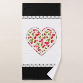 Liefde, bessen, kersen badhanddoek