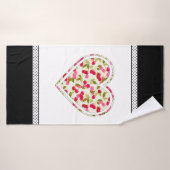 Liefde, bessen, kersen badhanddoek (Badhanddoek)