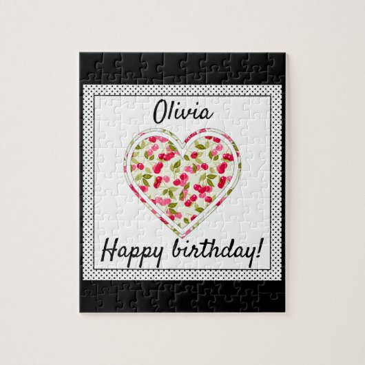 Liefde, bessen, kersen legpuzzel (Verticaal)