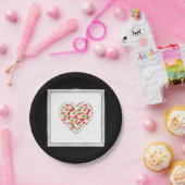 Liefde, bessen, kersen papieren bordje (Feest)