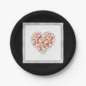 Liefde, bessen, kersen papieren bordje (Voorkant)