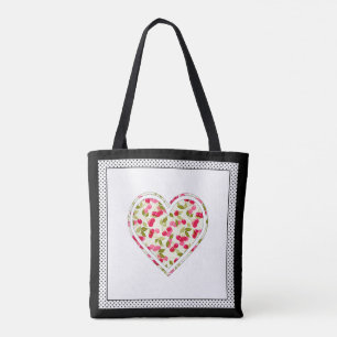Liefde, bessen, kersen tote bag