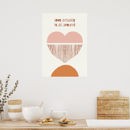 Liefde bestaat eigenlijk overal poster (Keuken)