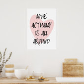 Liefde bestaat eigenlijk overal poster (Keuken)
