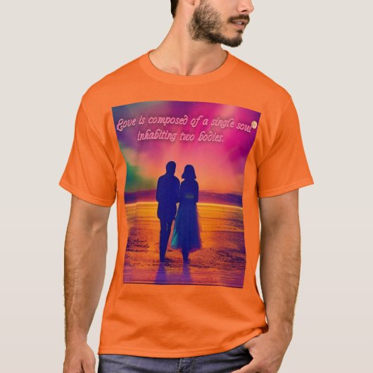 Liefde bestaat uit één sol...romantisch citaat t-shirt (Voorkant)