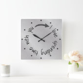 Liefde besteedtijd met je offerte vierkante klok (Huis)