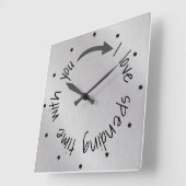 Liefde besteedtijd met je offerte vierkante klok (Hoek)