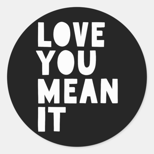 Liefde betekent het ronde sticker (Voorkant)