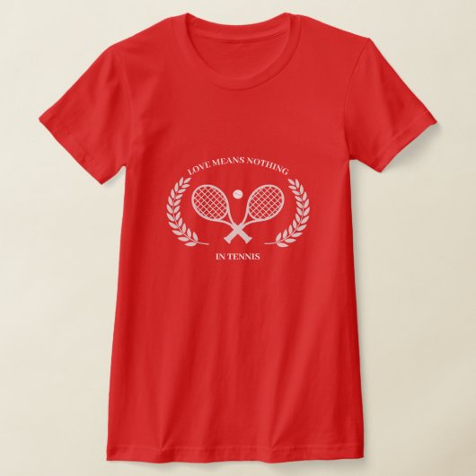 Liefde betekent niets in de T-shirts van tennisvro (Laagn)