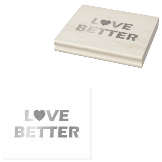 Liefde Beter Rubberstempel (Gestempeld)