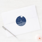 Liefde Bids Huwelijkszegel Ronde Sticker (Envelop)