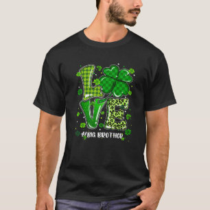 Liefde Big Brother Green Pset Leopard St Patrick's T-shirt
