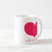 Liefde - Big Pink Heart Mok (Voorkant rechts)