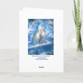 Liefde bij Christmas Art Card Feestdagen Kaart (Achterkant)