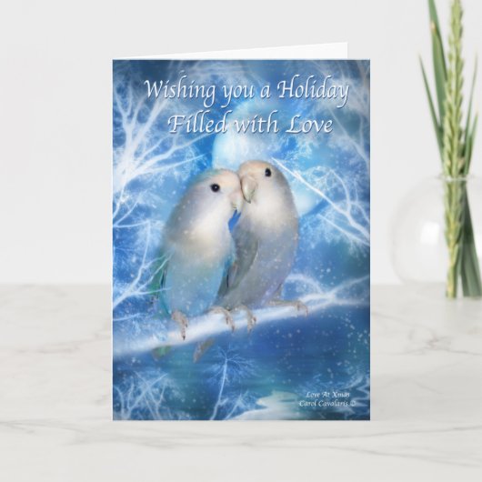 Liefde bij Christmas Art Card Feestdagen Kaart (Voorkant)