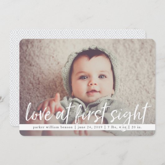 Liefde bij de aankondiging van de geboorte van Fir (Voorkant / Achterkant)