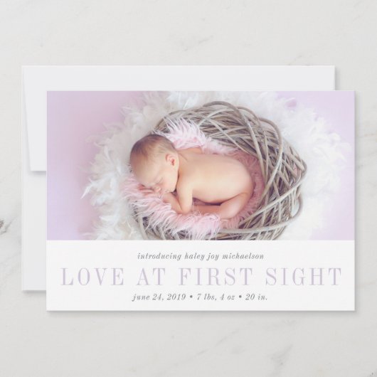 Liefde bij de eerste aankondiging van de geboorte  (Voorkant)