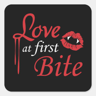Liefde bij de eerste biet vierkante sticker