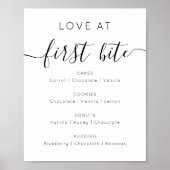 Liefde bij de eerste hap. Minimalistisch dessert b Poster (Voorkant)