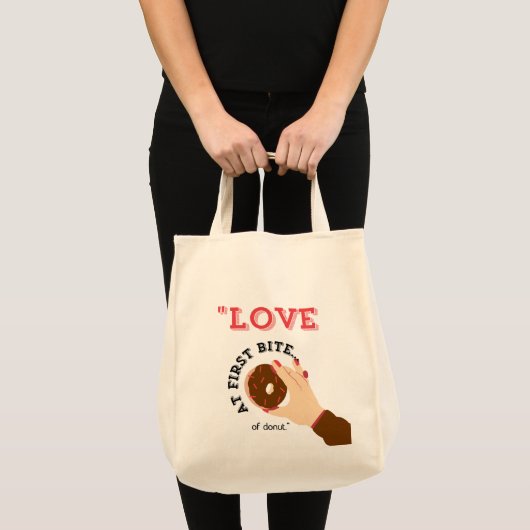LIEFDE BIJ DE EERSTE HAP TOTE BAG (Voorkant (product))