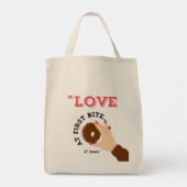 LIEFDE BIJ DE EERSTE HAP TOTE BAG (Achterkant)