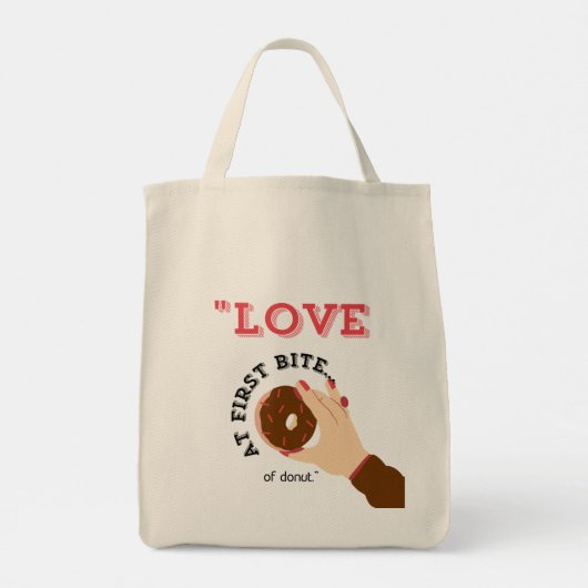 LIEFDE BIJ DE EERSTE HAP TOTE BAG (Achterkant)