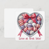 Liefde bij de eerste hap - Valentijnsdag Kaart (Voorkant / Achterkant)